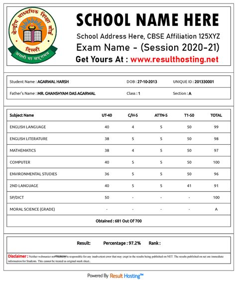 Exams Result Info .